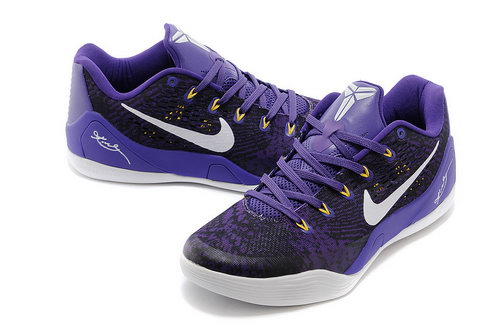 Nike Kobe 9 Low Shoes For Womens Purple Black White Low Price